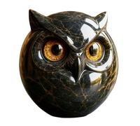 Genérico Owl Statue, Resin Owl Sculpture, Animal Figurine Decor, Desktop Tabletop Ornament, Rustic Decoration for Patio Porch Bookshelf Fireplace Yard Garden Bedroom Mantel 3.94x3.94x3.94 Inches