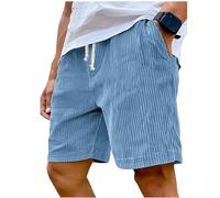 Genérico Pacificozy Men's Shorts, Mokaloha Mens Corduroy Shorts, Casual Lace-Up Loose Short, Breathable Loose Holiday Shorts for Summer Beach (3XL,Blue)