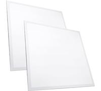 Genérico Pack 10 x Panel LED 60x60 cm 42W - Envio 24h - 10 unidades para Falso Techo, Placa LED Driver CertaDrive Aberled, Paneles Bajo Consumo y Gran Luminosidad 4200 Lúmenes (Blanco Cálido)