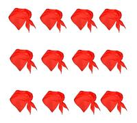Genérico Pack 12 Pañúelos San Fermín Rojos, 100xx50 cm, 100% Poliester, para Peñas, Fiestas, Trajes Regionales y Disfraces, para Cabeza y Cuello