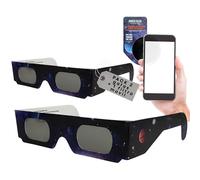 Genérico Pack 2 gafas eclipse solar homologadas iso 12312-2 CE | Visión Segura del Sol y Tránsitos. Gafas de eclipse solar total 12 de Agosto 2026, Europa, España, Portugal, Francia, Alemania