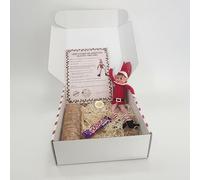 Genérico Pack Adopción Elfo Travieso, Certificado Oficial y Caja del Polo Norte, Guía de Trastadas incluida, mágico para niños y familias