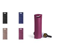 Genérico Pack Ahorro Lote 50 Bolsas Botella. Bolsa Tienda, Regalo, Restaurante, comuniones, Boda. (Negro)