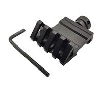 Genérico Pack de 2 Monturas para Miras Tácticas Aluminio con Ángulo de 45 Grados Riel Lateral Descentrado Airsoft 20mm Picatinny Weaver Adaptador de Base para Láser