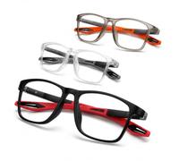 Genérico Pack de 3 Gafas Progresivas Multifocales Fotocromáticas para Hombre Mujer y Presbicia, Anti Luz Azul, TR90 Ligera con Estuche y Paño, Uso Diario