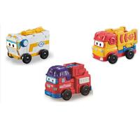 Genérico Pack de 3 Vehiculos compatibles con Super Wings - Rover, Remi y Sparky