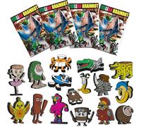 Genérico Pack de 4 Figuras 3D Sorpresa Brainrot Italian Memes - Colección Oficial de 100 Figuras 3D de los Brain Rot Memes Italianos - 4 Sobres Sorpresa - Tralalero, Tung Tung, Capuchino