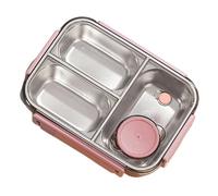 Genérico Pack Lunch Box - Stainless Steel Salad Box, Adult Lunchbox for Adults Students, Food Container with 3 Compartments, Meal Prep Container, Boxes Ideal for High School Workplace Gym Travel