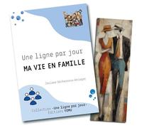 Genérico Pack Regalo Familia - Cuaderno de una línea para día Mi vida en familia + placa decorativa de madera UrbanWoodArt 9 x 28 cm | Idea de regalo para papá, mamá, abuelos