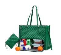 Genérico Packuum 3 in 1 Tote Bag, 2 in 1 Tote Bag Lunch Bag Combo, Work Totes Bags with Lunch Compartment, for Office, Travel (Green*A)