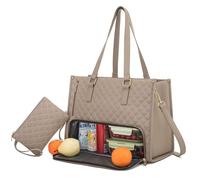 Genérico Packuum 3 in 1 Tote Bag Travel, Packuum Tote Bag, 15.6 Inch with Lunch Compartment for Work Travel (Khaki)