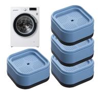Genérico Pad Furniture Riser, Washing Machine Pads, 2.76x2.76x1.57 Inches Heavy-Duty Shock Absorbing Rubber Feet, Floor Protector Anti Slip Cushion for Dorm Home Living Room Appliances Table Desk