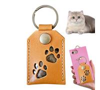 Generico Pai Paccolo Pai Teapera - Puerta del de Memoria, Colgante Fotográfico para Animales | Cuadrada de Metal, Accesorio de Almacenamiento de Piel Personalizada para el Transporte de