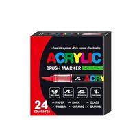 Genérico Paint Acrylic Markers - Soft Tip Water Resistant Pens for Creative Projects with Ease | Bold Pigment Quick Dry Design, Fun Art Supplies for Parents Kids Travel School Holiday Crafts
