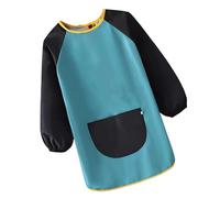 Genérico Paint Apron for Kids - Waterproof Long Sleeve Smock, Artist Bib with Front Storage Pockets, Sturdy Lightweight Protective Gear, Ideal for Classroom Painting Workplace Baking