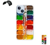 Genérico Paint Box Phone Case, for iPhone 11/12/13/14/15/Pro/Pro MAX, Watercolor Paints Palette and Paintbrush, TPU Bumper, Creative Protective for Women (11promax)