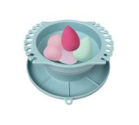 Genérico Paint Brush Cleaner Cup - Silicone Non-Spill for Artistry | Basin with Ribbed Scrubbing Pad & Integrated Bristle Rests for Rinsing, Soaking, Grooming and Reshaping