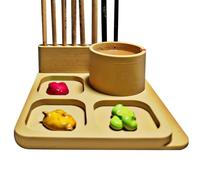 Genérico Paint Brush Cleaner Tool, Paint Brush Holder with Palette, 3D Printed Studio Organizer for Indoor, Home, School, Workshop, Classroom, Outdoor, Party