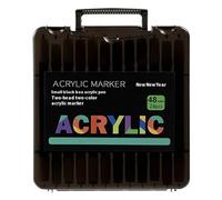 Genérico Paint Marker Set 48/72 Colors, Precision Tip Rock Painting Pens 18.5x18x2.7cm & 26.5x18.5x2.7cm, Waterproof Quick-Dry Craft Supplies, Fade-Resistant Pens for Fabric, Shoes, Model Detailing