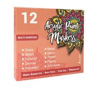 Genérico Paint Marker Set - Precision Tip Instruments, Permanent Craft Pens, Quick Drying Drawing Tools, Multi Creative Kit | Stone Art Painting, Transparent Panel Marking, Porcelain Customization