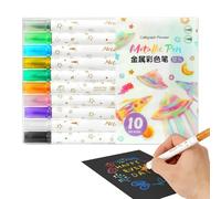 Genérico Paint Markers - 10 Piece Permanent Oil-Based Quick Dry Waterproof Pens for Vibrant Art, Craft Projects with Smooth Flow Function, Decoration for Rock, Glass, Fabric, Multicolor