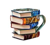 Genérico Painted Book Mug, 3D Painted Book Mug Coffee Mugs for Books Lover Gifts (B)