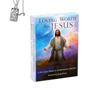 Genérico Palabras AMOROSAS JESÚS - Collar de oráculo de Bolsillo para Principiantes con - Mensajes inspiradores, fácil de Usar