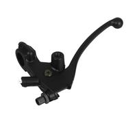 Genérico Palanca de freno de embrague izquierda para motocicleta, conjunto de soporte de manillar, aluminio negro, agarre ergonómico, soporte estable, repuesto compatible