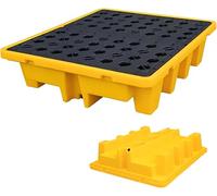Genérico Paleta de contención de derrames de Alta Resistencia | Base de Polietileno a Prueba de Fugas para bidones de Aceite y Productos químicos | Diseño Modular para el cumplimiento de Las Normas d