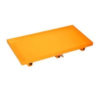 Genérico Paleta Industrial de Alta Resistencia para contención de derrames con Salida de Drenaje, Bandeja de Almacenamiento a Prueba de Fugas para Garaje y almacén, Amarilla, 125x65x15 cm, solución r