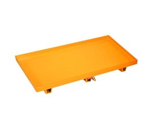 Genérico Paleta Industrial de Alta Resistencia para contención de derrames con Salida de Drenaje, Bandeja de Almacenamiento a Prueba de Fugas para Garaje y almacén, Amarilla, 125x65x15 cm, solución r