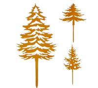 Genérico Paletti Natalizi Da Giardino Esterno | 3 Pezzi Decorazione Albero di Natale per Prato | Decorativi 2D Da Patio | Giardinieri Proprietari Di Casa Aiuole Sentieri Cortile