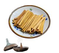 Genérico Palitos de rebabas de sándalo - Paquete de 20 Madera Orgánica Terapia Natural de Bajo Humo, Incluye una envoltura de yute, Anti-Stress | Guía Zen Po