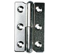 Genérico - Palmela o bisagra de mueble degondable, acero niquelado, superior. 60 - Ancho. mm.40 - Sentido.Derecha -