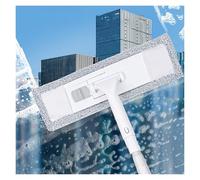 Genérico Palo de Limpieza de Ventanas extralargo. Varas Profesionales 2 en 1 para Limpiar Ventanas, con Mango para Lavar Cristales, rasqueta de Silicona y Estropajo de Microfibra. Herramientas de LIM