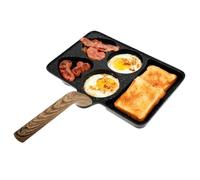 Genérico Pan For Eggs - 5-Grid Detachable Multifunction Kitchen Utensils | Metal Frying Pans Nonstick Cooking Tools | For Home Restaurant Camping Bacon Chicken Fish Hamburger