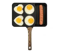 Genérico Pan For Eggs - 5 Grid Nonstick Frying Pan | Detachable Stone Breakfast Cooking Pans Multi Hole Egg Hamburger Bacon Maker Durable Kitchen Fish Burger