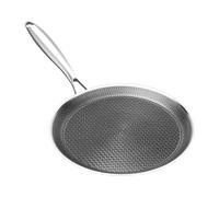 Genérico Pancake Frying Pan - Honeycomb Stainless Steel Flat Skillet with Non Stick Surfaces for Eggs Crepes Breakfast Cooking, Grill Pan for Kitchen Stove Cooktop Outdoor Barbecue Camping
