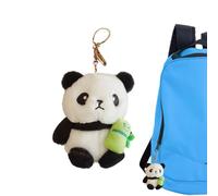 Genérico Panda Keyring - Cotton 4,33 pulgadas Short Plush Bag Pendant | Cute Soft Panda Accessory With Backpack Car Key Holder, Belt Charm | Women, Men, Bambú, Se référer au descriptif