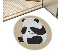 Genérico Panda Rug - Anti-Slip Round Door Mat | Plush Panda Rugs Washable Multifunctional | Plush Pandas Rugss Washable Multifunctional Comfortable Rugs | Entrance Round Rug For Living Room Bedroom
