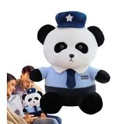 Genérico Panda Stuffed Animal, Panda Throw Pillow, 3.87in Hat and Tie, Soft Cozy Animal Doll, Comfortable Sleeping Companion for Boys & Girls, Cute Home Decoration