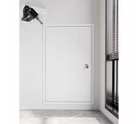 Genérico Panel de Acceso a Pared metálico Premium con Cerradura - Puerta de Servicio eléctrica y de plomería Duradera para Paneles de Yeso, trampilla de ático Blanca, Tapa empotrada, 81 x 122 cm (VAR