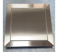 Genérico Panel de Acceso con Cerradura, Placa de Cubierta para Orificio de Pared, Panel de Puerta de Acceso Universal de Acero Inoxidable, trampilla de pladur Ajustable para Acceso a instalaciones el