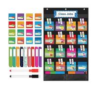 Genérico Panel De Bolsillos | Organizador de Tareas Escolares Resistente y Colorido | Organizador Visual de Pared para Horarios | Uso En Hogar Oficina Sala De Estudio Actividades Diarias Y Variadas