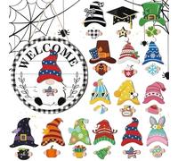 Genérico Panel de GNOME - 30 x 30 x 0,5 cm, Colgante de genoma magnético, colgantes de puerta de halloween, diseño intercambiable con piezas magnéticas | Decoraciones de Paneles para la