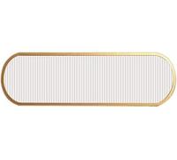 Genérico Panel Divisor de Escritorio con Cristal Esmerilado Dorado: Elegante Separador de ambientes de 60x150 cm para comedores y oficinas en casa. Solución de privacidad para Espacios de Trabajo sem