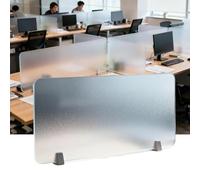 Genérico Panel Divisor de Escritorio de acrílico Independiente, Pantalla de privacidad esmerilada para cubículos de Oficina, aulas y áreas de Estudio, 19.6 x 11.8 Pulgadas, Reduce Las distracciones,