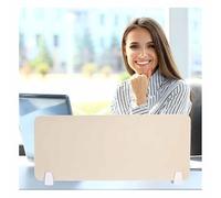 Genérico Panel Divisor de Escritorio extraíble con Clips - 60x30cm Blanco - Organización del Aula para Profesores y Estudiantes - Mejora la concentración y la productividad en los Espacios de Trabajo