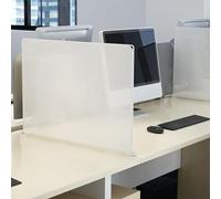 Genérico Panel Divisor de Escritorio, Pantalla de privacidad de acrílico Esmerilado para Escritorio - Barrera divisoria Reductora de Ruido para Oficina, hogar, Aula y Biblioteca - Separador de escrit