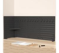 Genérico Panel Perforado para Herramientas, Estante de Pared para Garaje, Almacenamiento de Brocas, Juego de Llaves, Soportes, (Panel Perforado de Escritorio con Abrazadera, Panel de privacidad, EST